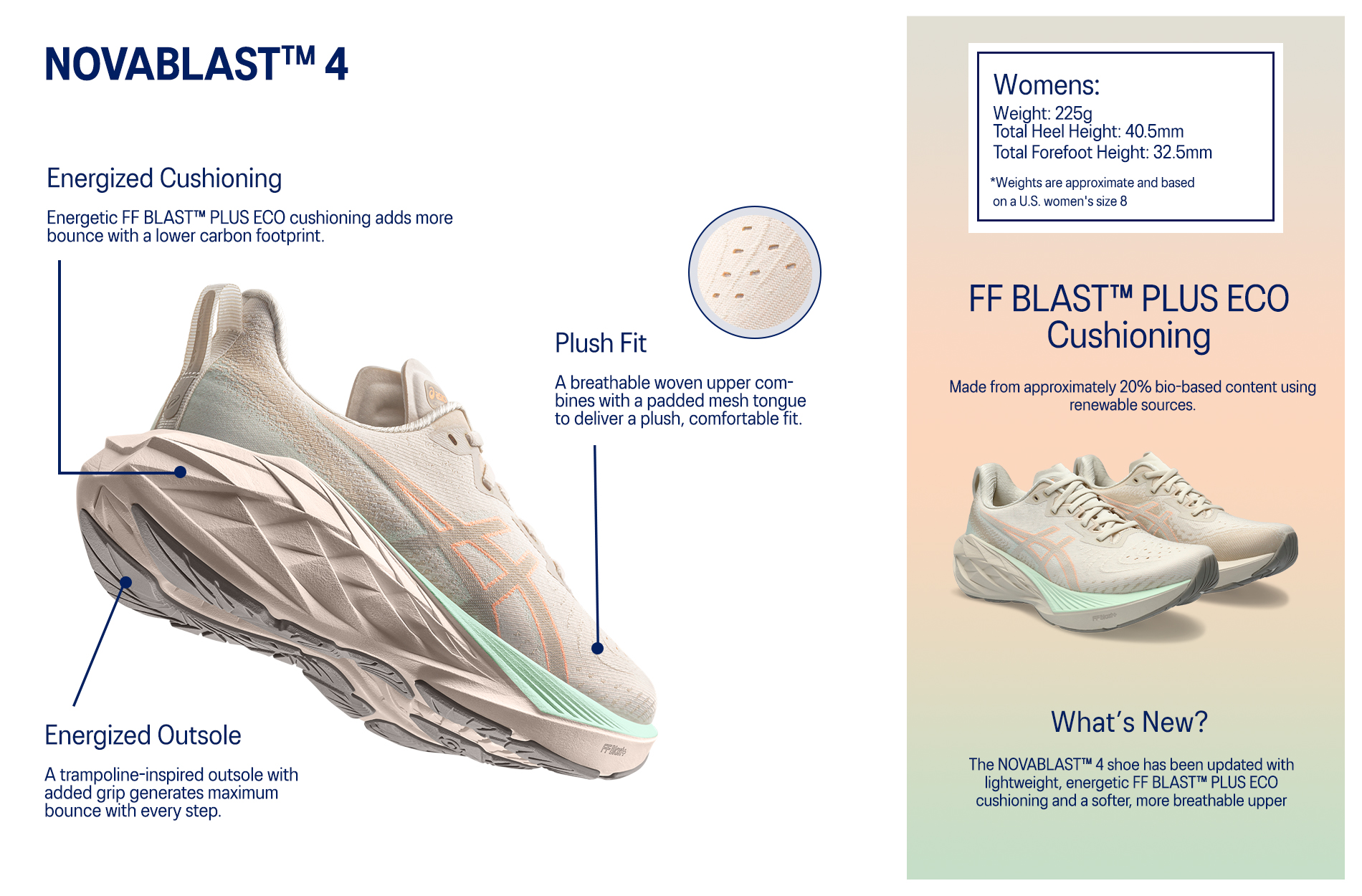 ASICS NOVABLAST 4 - Neutral running shoes - oatmeal/moonrock/white 